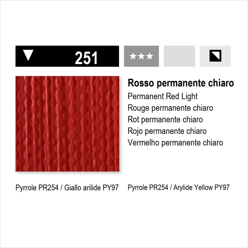 MAIMERI ACRILICO - 251 ROSSO PERMANENTE CHIARO