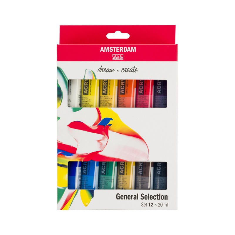 Amsterdam Standard Series - set 12 colori acrilici da 20 ml