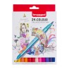 Bruynzeel Fineliner + Brushpen doppia punta - set 24 colori