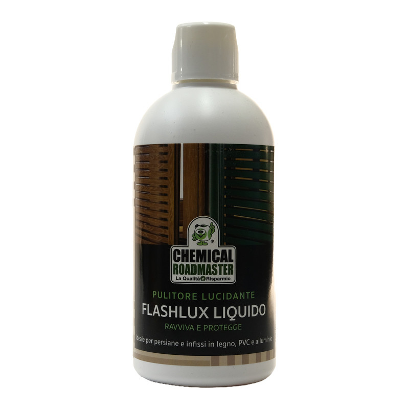 Flashlux Liquido Chemical Roadmaster 500 ml Pulitore Lucidante Legno Alluminio PVC