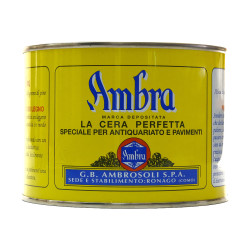 Ambrosoli Cera Ambra Solida 500 ml Marrone per Legno