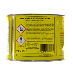 Ambrosoli Cera Ambra Solida 500 ml Marrone per Legno