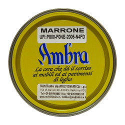 Ambrosoli Cera Ambra Solida 500 ml Marrone per Legno