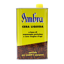 Ambrosoli Cera Ambra Liquida 1 L per Legno e Pavimenti