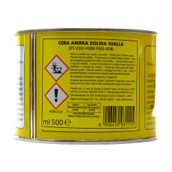 Ambrosoli Cera Ambra Solida 500 ml GIALLA per Legno