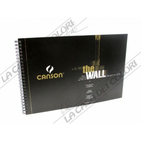 CANSON - THE WALL - ALBUM SPIRALATO A4  - VARIE DIMENSIONI - CARTA 220 g/mq - LISCIO