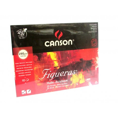 CANSON FIGUERAS - 19x24cm 290 g/mq - BLOCCO 10 FG - CARTA TELATA