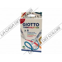 GIOTTO - TURBO GLITTER - PENNARELLI GLITTER - 8 COLORI