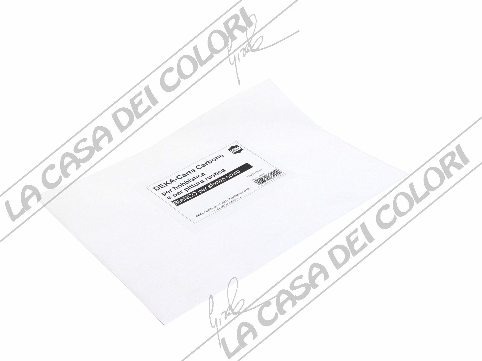 DEKA - CARTA CARBONE BIANCA - 21x28 cm - 3 FOGLI - La Casa dei Colori