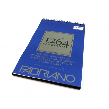 FABRIANO 1264 DISEGNO NERO - A4 - 200 g/m2 - BLOCCO 40 FOGLI