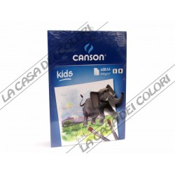 CANSON KIDS - A4 - 200 g/mq - BLOCCO 20 FG - BLOCCO DA PITTURA PER BAMBINI