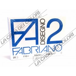 FABRIANO - F2 - 110 g/mq LISCIO - 24x33cm - BLOCCO 12FG 4 ANGOLI