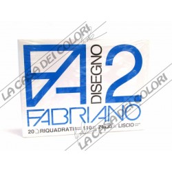 FABRIANO - F2 - 110 g/mq RIQUADRATO - 24x33cm - BLOCCO 12FG 4 ANGOLI